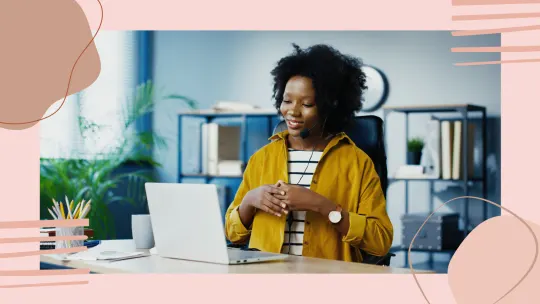 woman on virtual work call