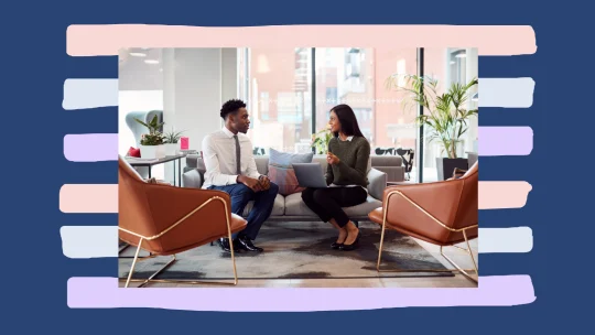 manager and employee talking