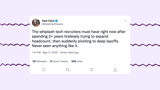 tweet about recent layoffs