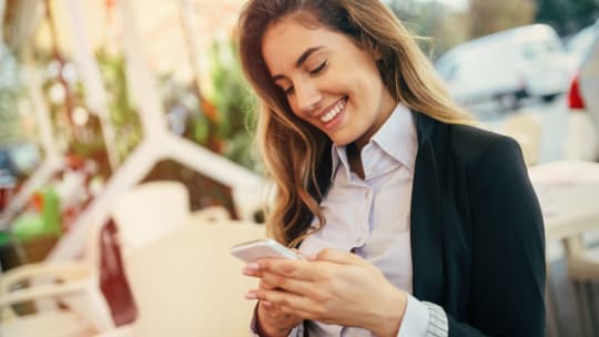 Woman Looking at Memes