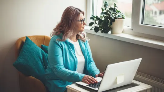 woman thinking about work