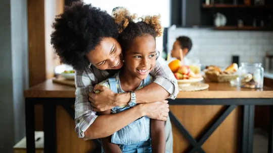 Mother with daughter