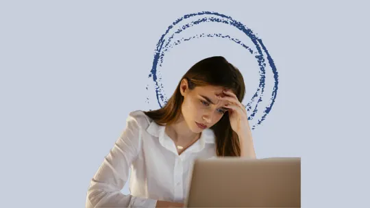 woman looking upset in a meeting