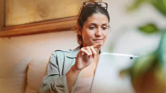Woman on a video call
