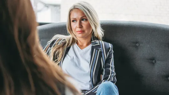 Woman looking stressed