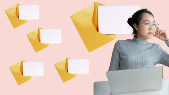 woman thinking at work