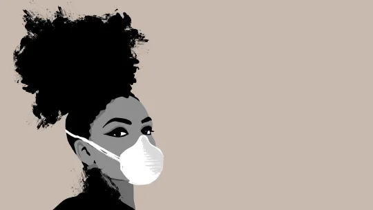 Woman with mask