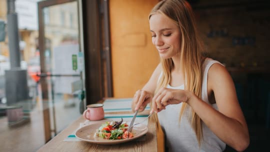 Woman eating