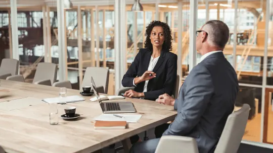 woman asking for a raise