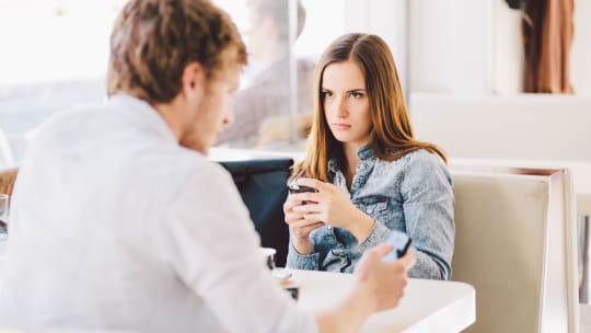Unhappy couple
