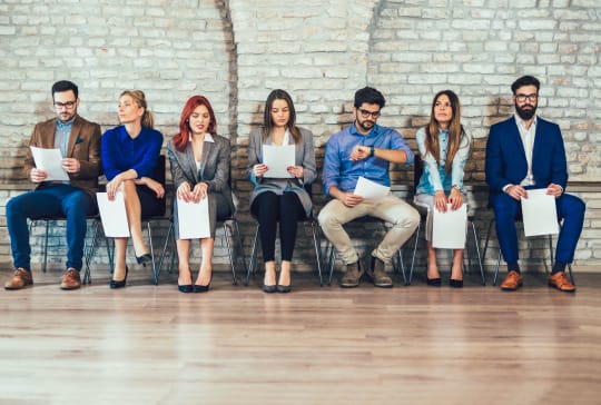 Job Candidates Waiting for Interview