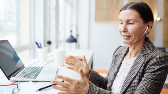 Woman in office
