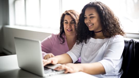 Mom and teenage daughter