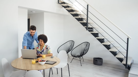 Man and woman in kitchen