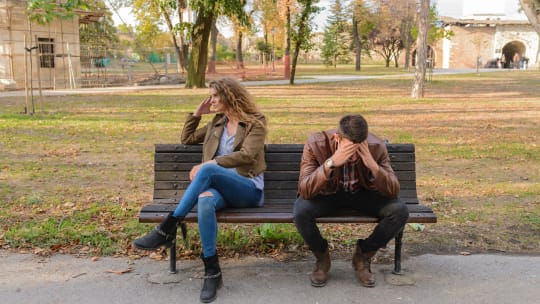 woman crying after a breakup