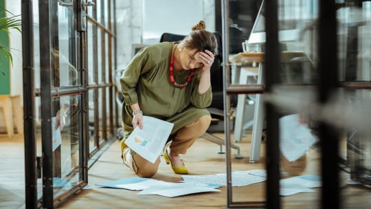 Pregnant woman at office