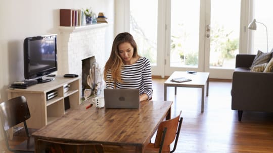 Woman Working on Computer