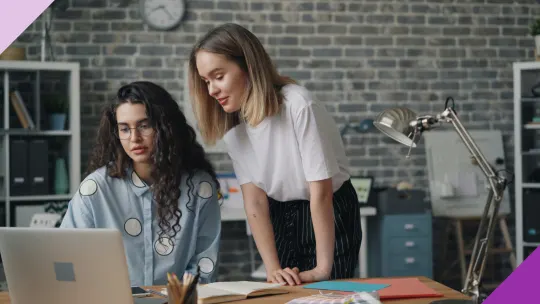 Two colleagues at work