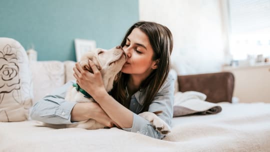 Woman with dog