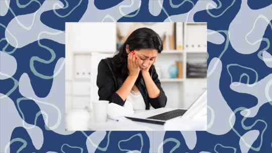 woman upset at work