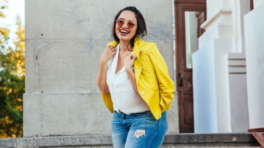 woman looking confident