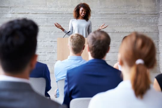 Woman Public Speaking