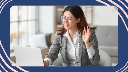 Woman in an interview