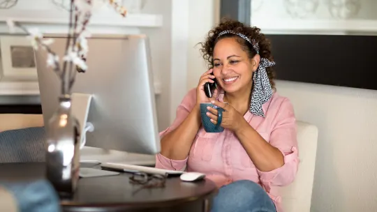 Woman on phone