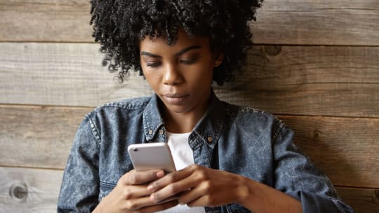 Woman on phone