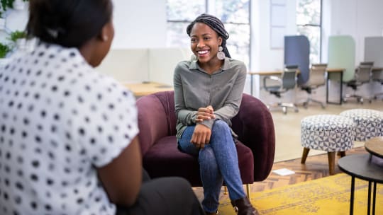 Woman in interview