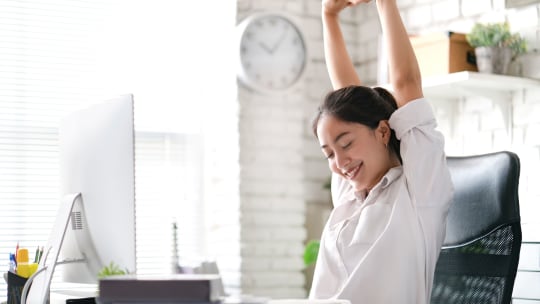 Woman Happy at Work