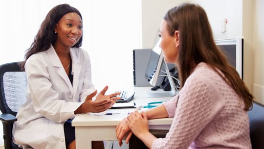 Woman at the doctor