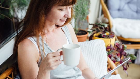 Woman with coffee