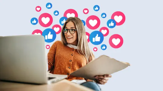woman working on professional brand