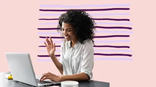 woman on virtual meeting