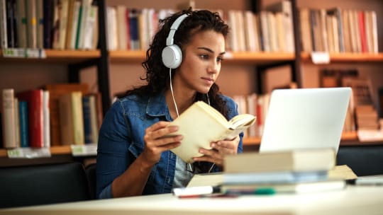 Student studying