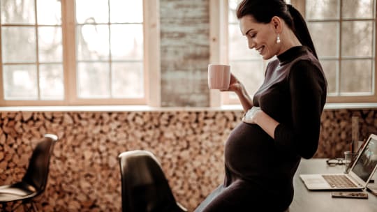 Pregnant woman at work