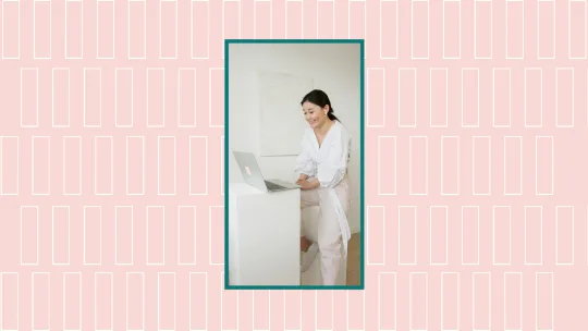 woman typing