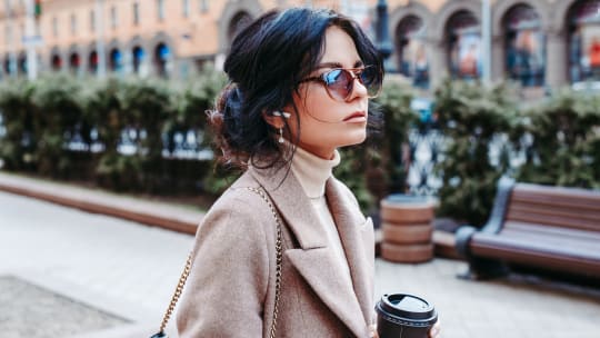 Woman with earphones