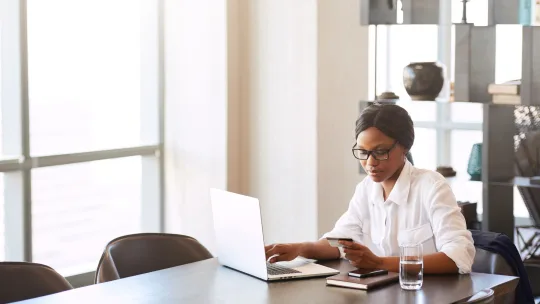 Woman at laptop