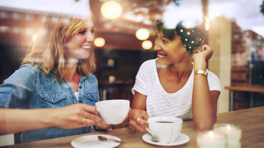 Women getting coffee
