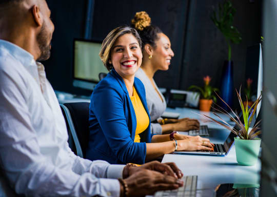 Happy Woman at Work