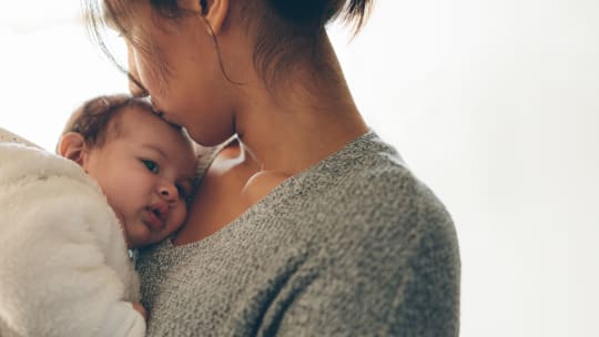 woman and newborn