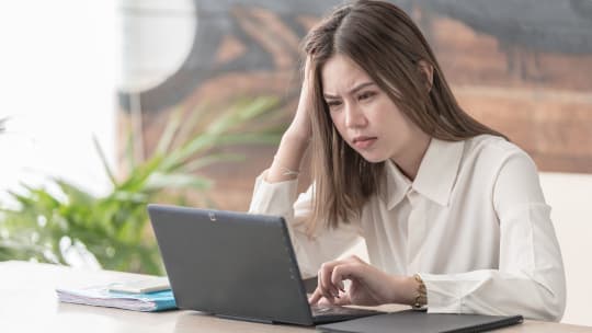 Frustrated female manager