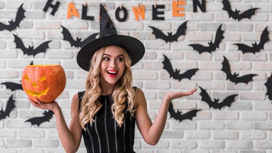 Woman as Witch on Halloween