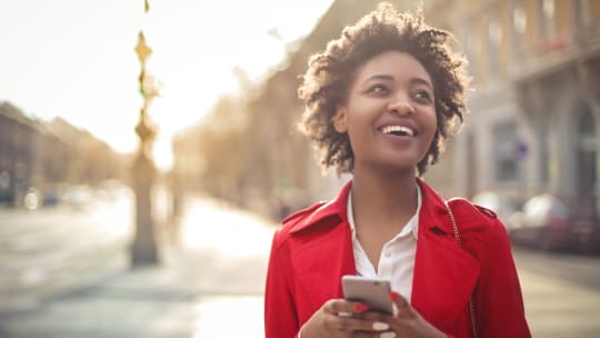 Woman with phone