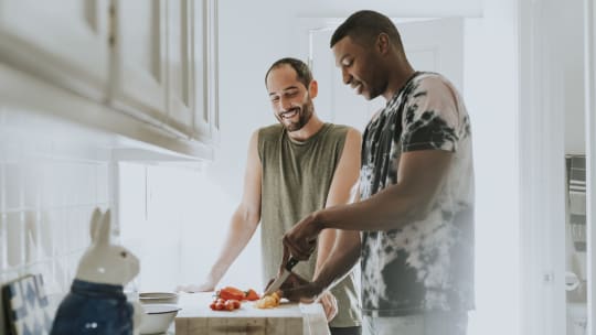 Couple at home