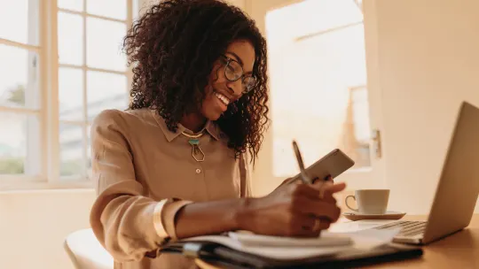Woman Working on Computer