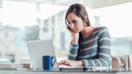 Woman Taking Online Class