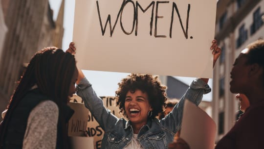 Woman at protest